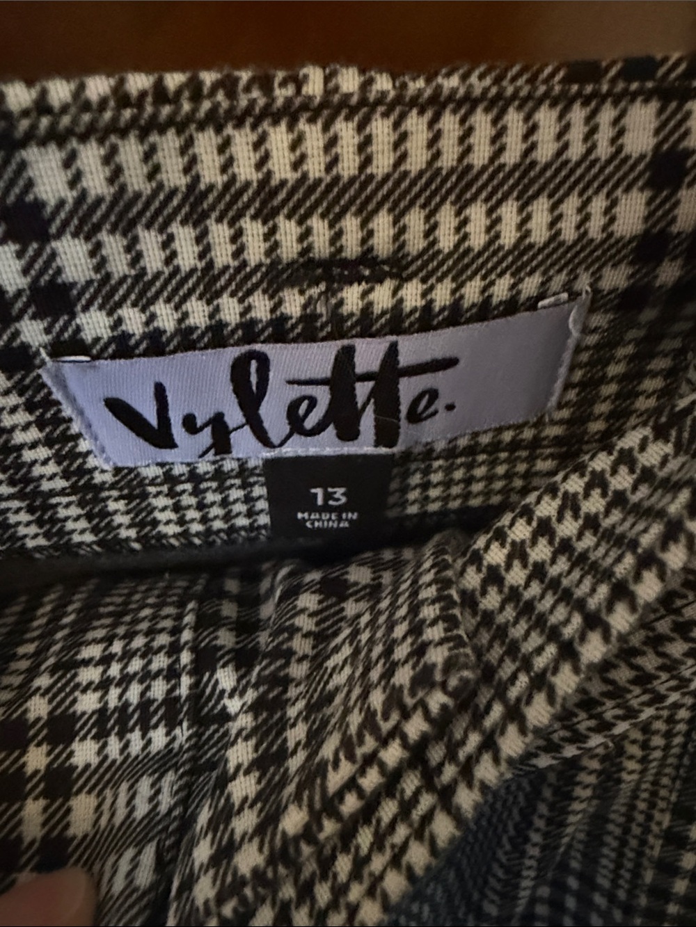 Vylette Plaid Tie Waist Ankle Dress Pants – Juniors 13 - Picture 4 of 11